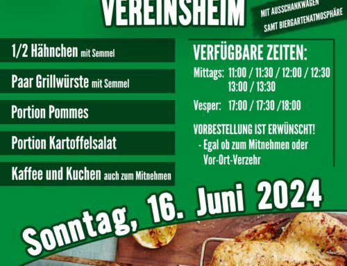 Grillhähnchen-Aktion des SC Unterschneidheim am 16.06.2024 am SCU Vereinsheim